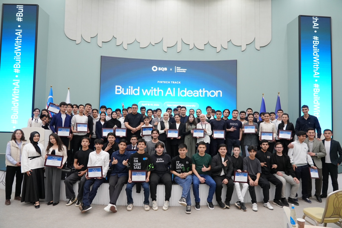 В Университете «Новый Узбекистан» при поддержке SQB прошёл ideathon «Build with AI»