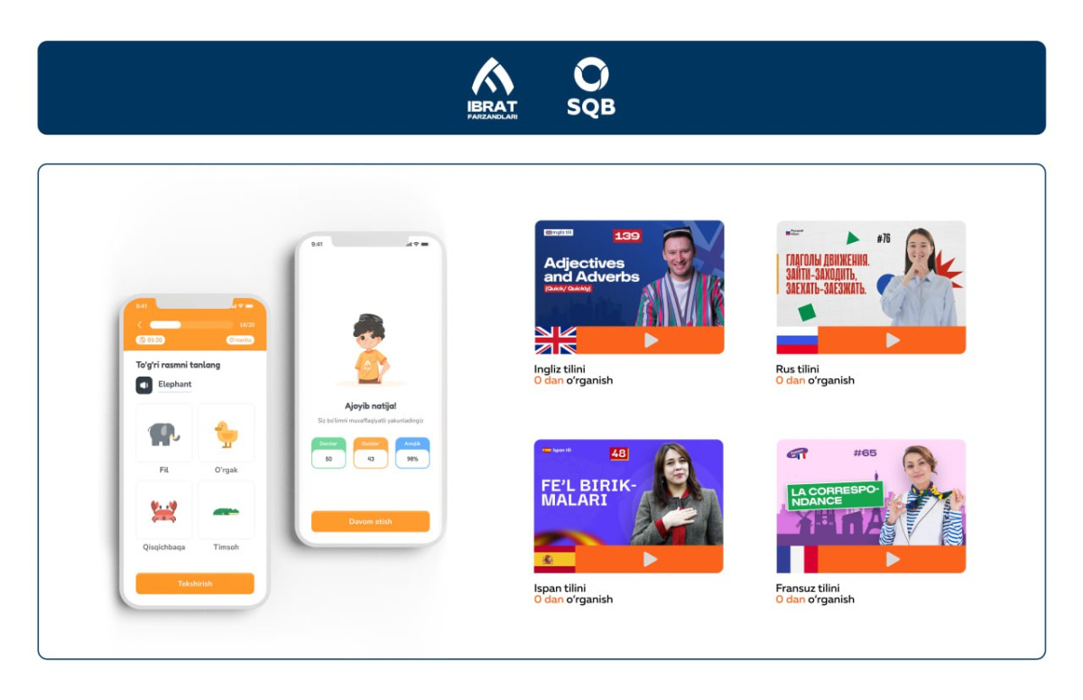“Ibrat farzandlari”: til o‘rgatishda kreativ va bepul loyiha